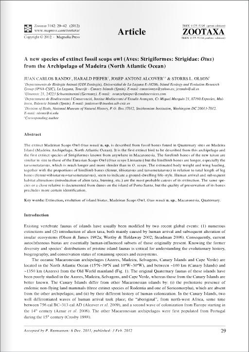 anewspeciesofextinctfossilscopsowl