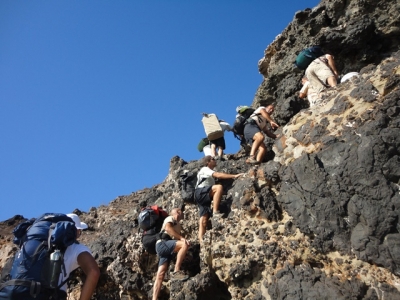 Trabalhos no ilhéu da Cal